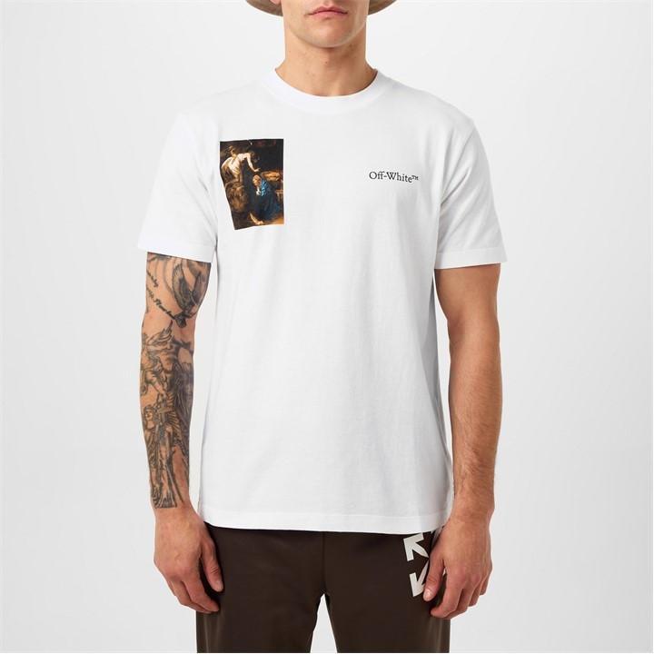 Off-White c/o Virgil Abloh Lute-Print T-Shirt, Caravaggio Artwork