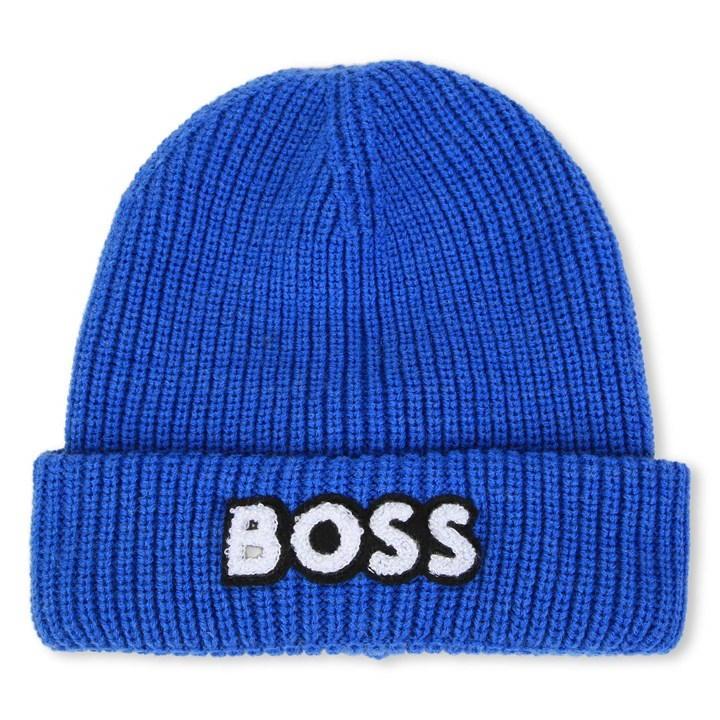 Berretto Uomo Boss In Lana Riciclata Con Logo Intrecciato - Unisex