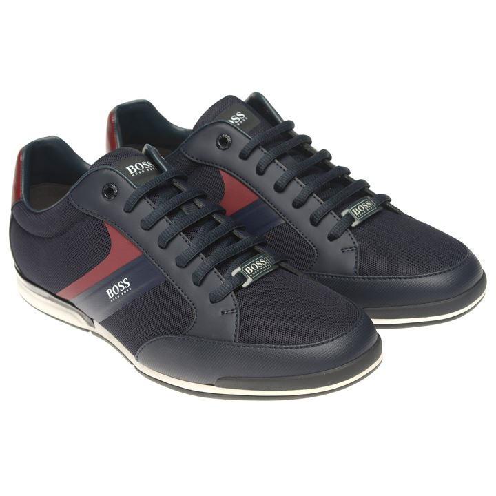 BOSS Saturn Low Top Trainers in Blue for Men - Lyst