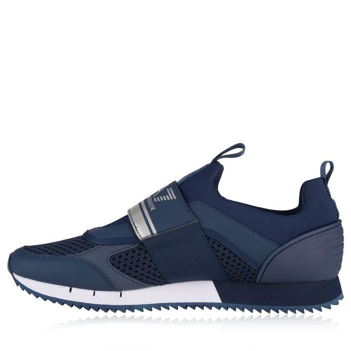 armani jeans velcro runner trainers