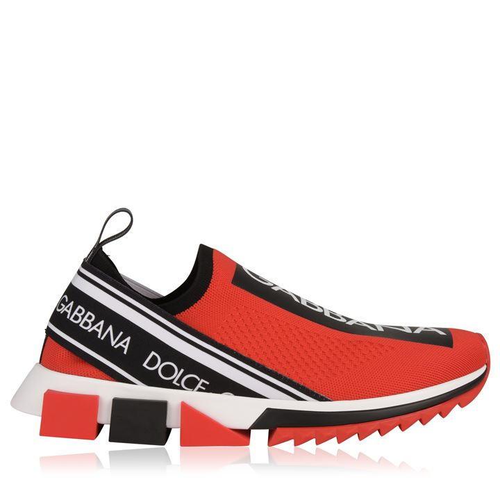 Dolce & Gabbana Sorrento Knitted Trainers in Red for Men - Lyst