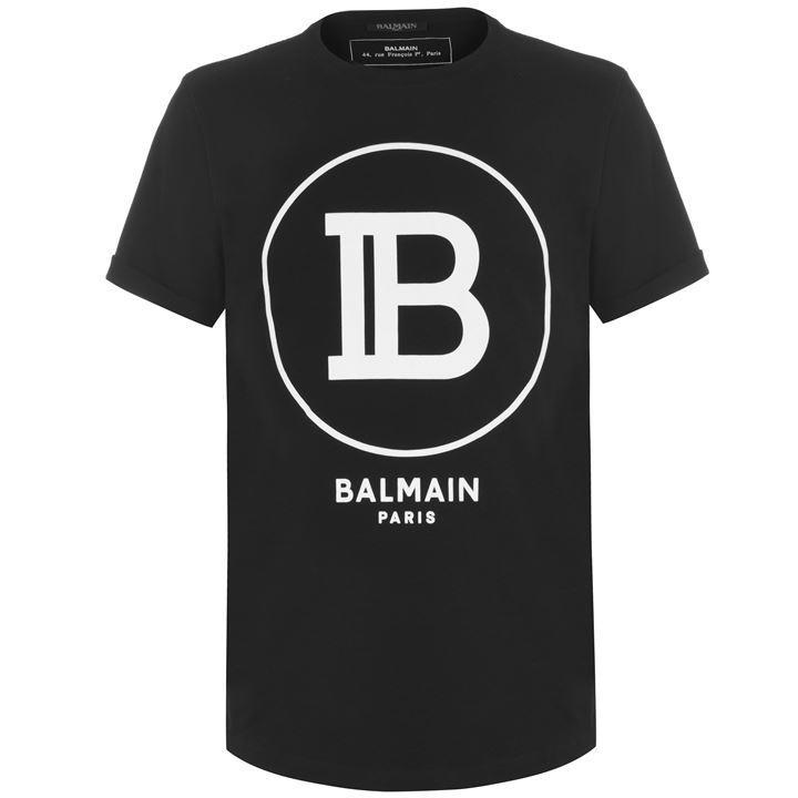 Balmain Logo Print T-shirt in Black for Men - Save 39% - Lyst