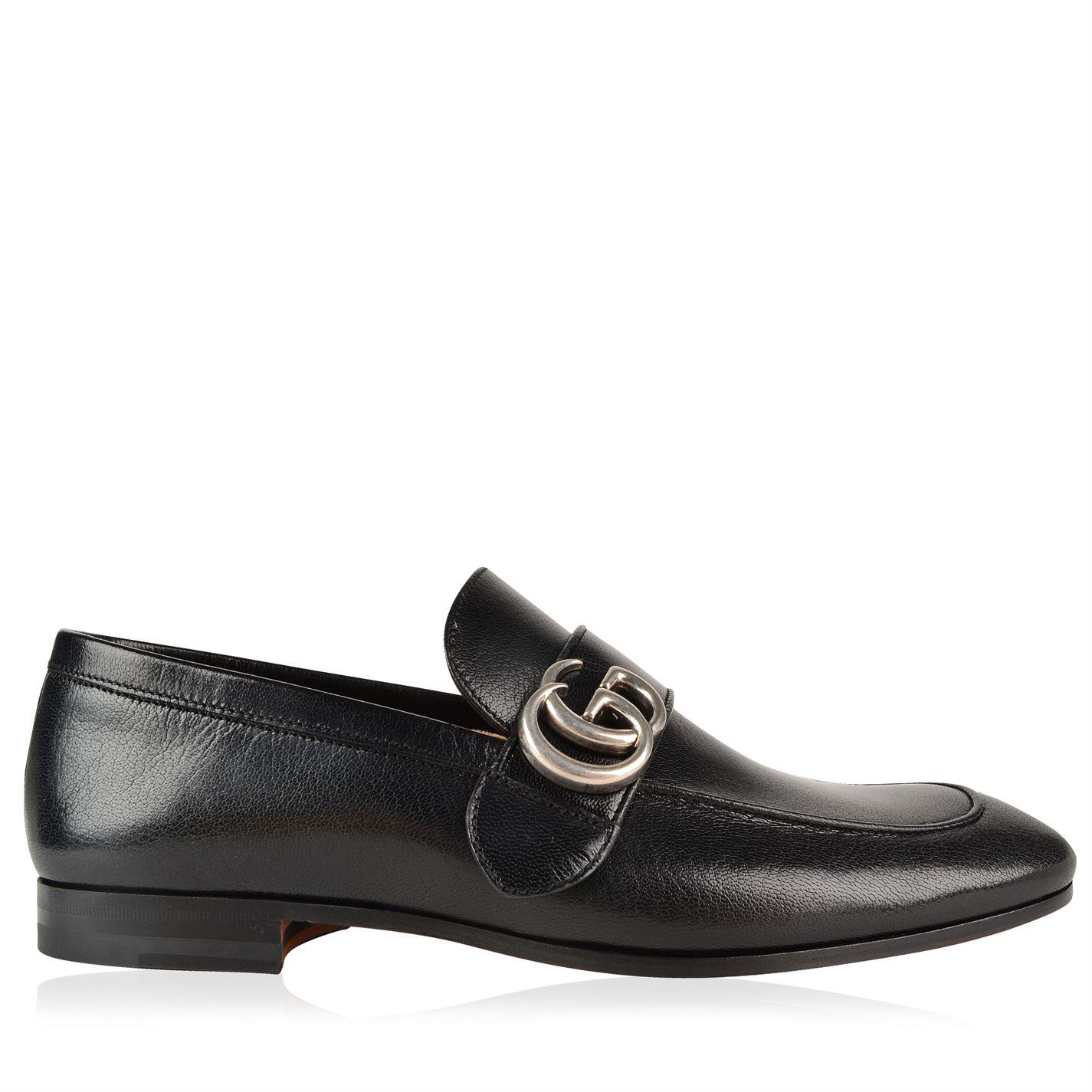 Lyst Gucci Donnie Gg Buckle Loafers in Black for Men
