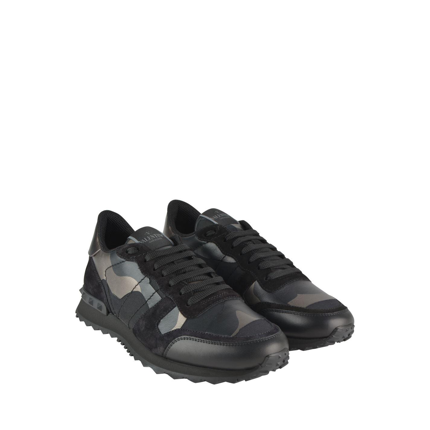 rockstud camouflage trainers