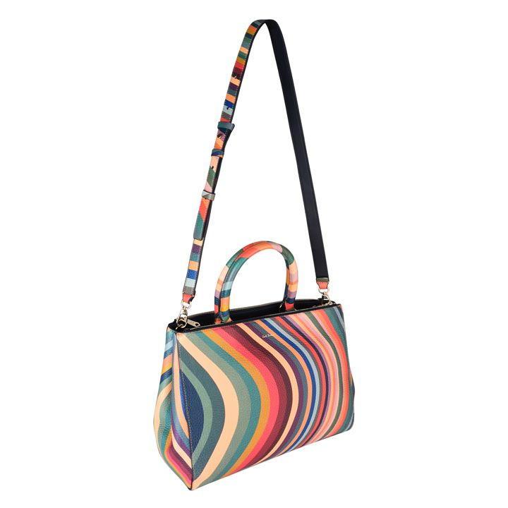 Paul Smith Leather Top Handle Swirl Tote Bag - Lyst