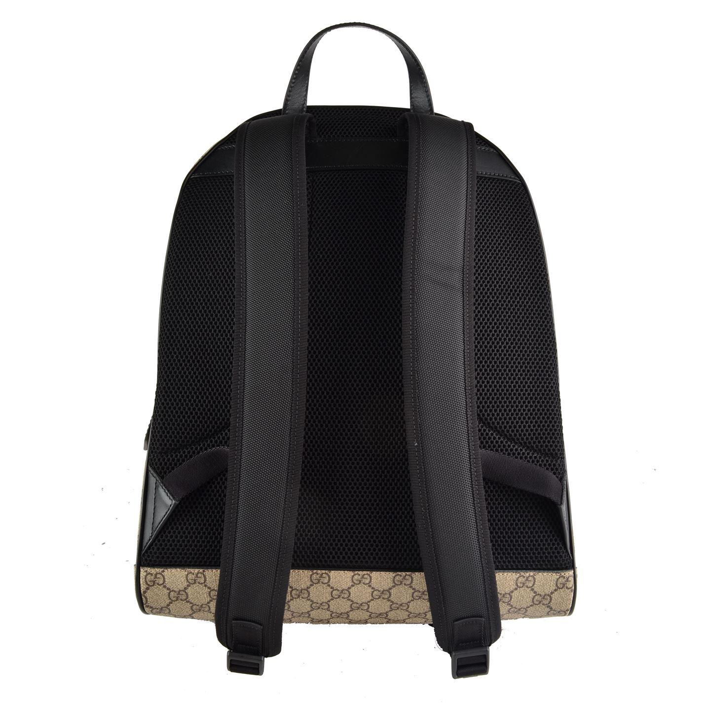Gucci Canvas Gg Supreme Backpack With Web in Beige (Natural) - Lyst