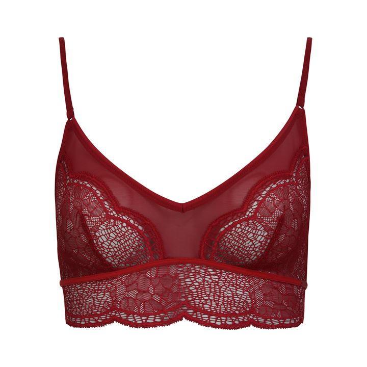 Calvin Klein Lace Bralette in Red Lyst
