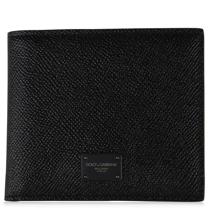 Dolce & Gabbana Leather Logo Plated Wallet in Black for Men Lyst