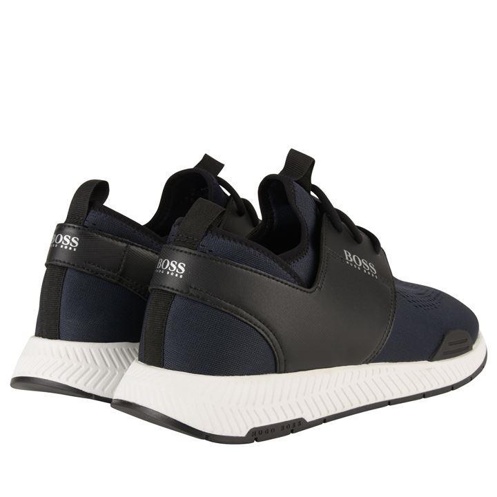 boss athleisure titanium runner mesh trainers