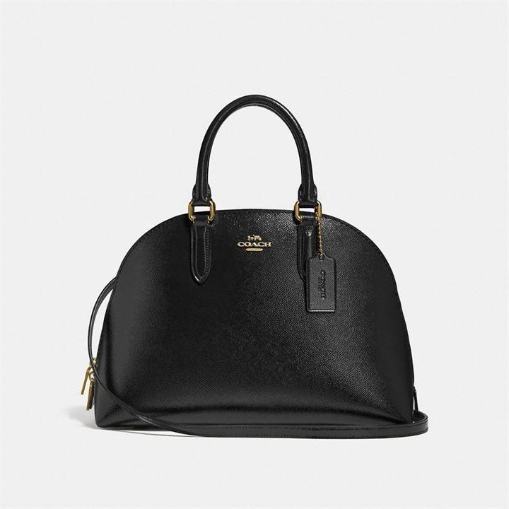 COACH Quinn Leather Satchel Bag in Black - Save 60% - Lyst