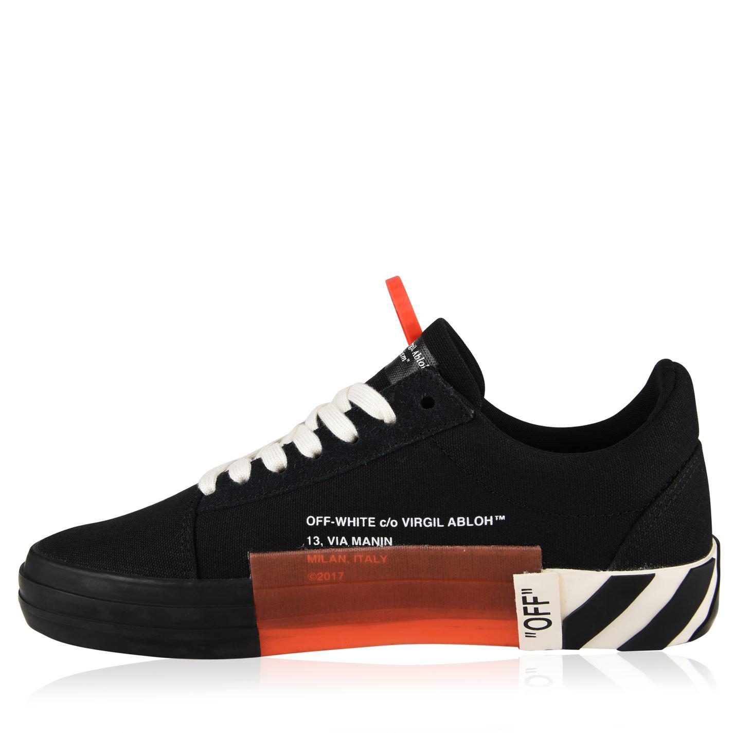 black striped vulcanized sneakers