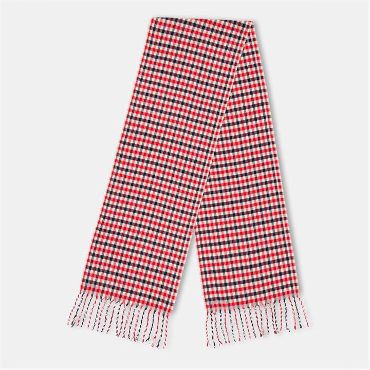 Aquascutum Check Knit Scarf in Red for Men Lyst UK