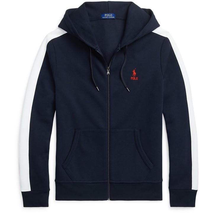 Polo Ralph Lauren Double Stripe Full Zip Hoodie in Blue for Men