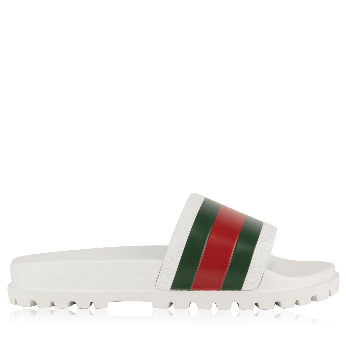 Gucci Web Sliders in White for Men - Save 27% - Lyst