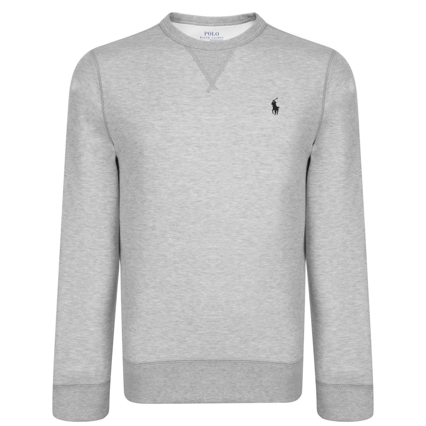 Lyst - Polo Ralph Lauren Logo Crew Neck Sweatshirt in Gray for Men