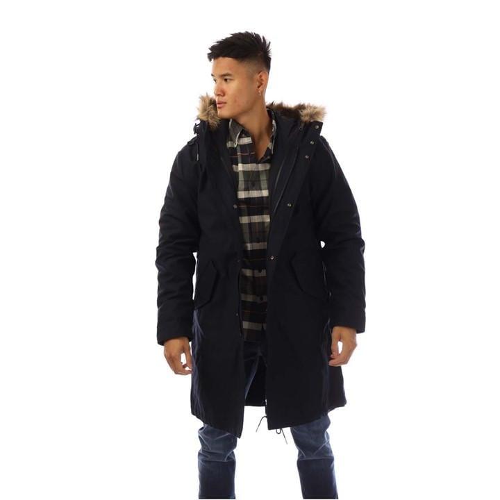 Fred Perry Zip-In Liner Parka Jacket in Black for Men | Lyst UK