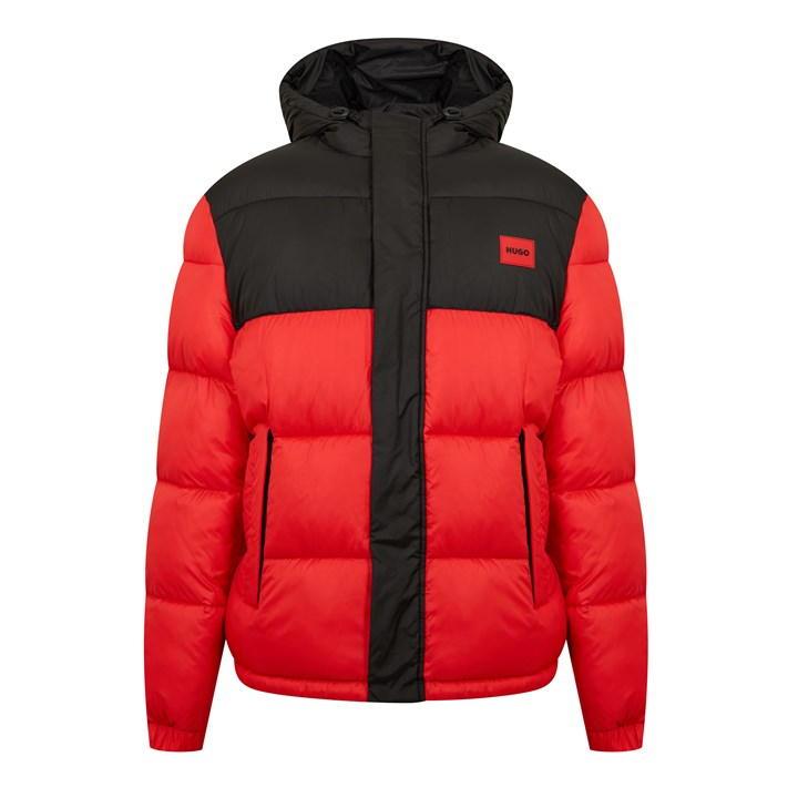 HUGO Balin Puffer Jacket in Red for Men Lyst UK