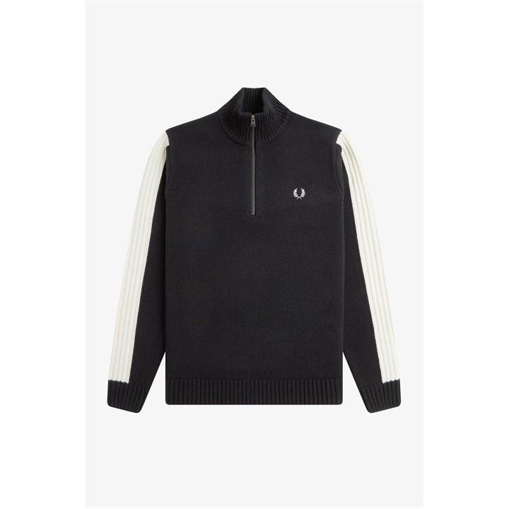 Fred Perry Fred Knit Half Zip Sn61 in Black for Men Lyst UK