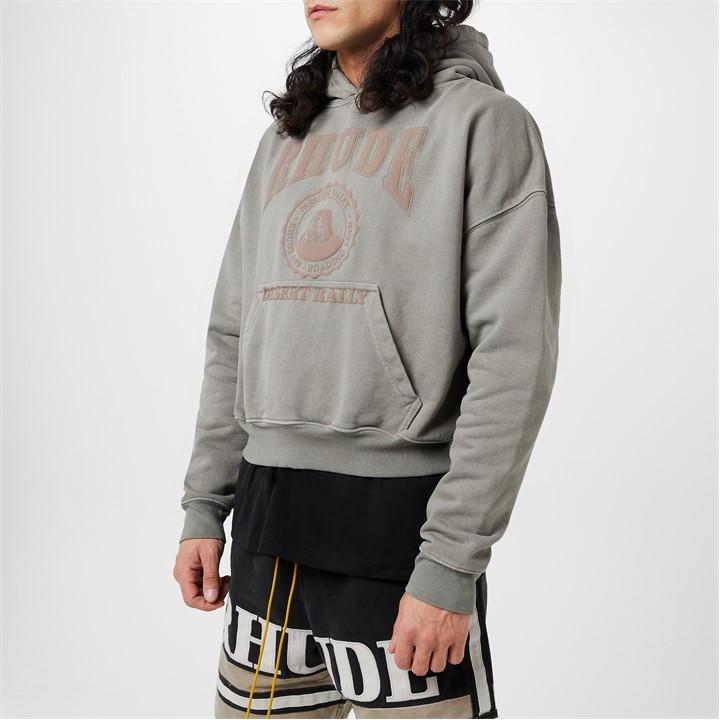 Rhude Cropped Desert Valley Hoodie in Grey for Men | Lyst UK