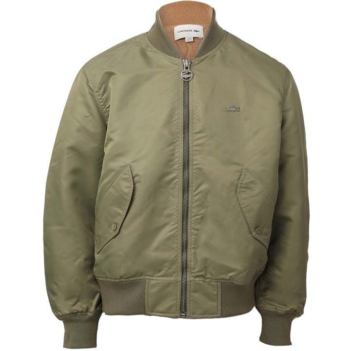 Lacoste Reversible Colourblock Bomber Jacket in Green for Men
