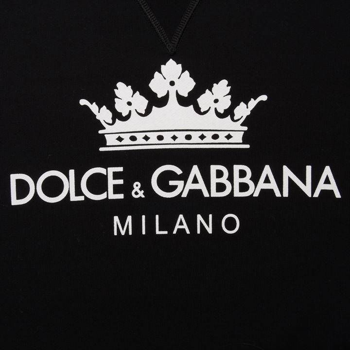 Dolce & Gabbana Denim Milano Logo Crew Sweatshirt in Black for Men ...