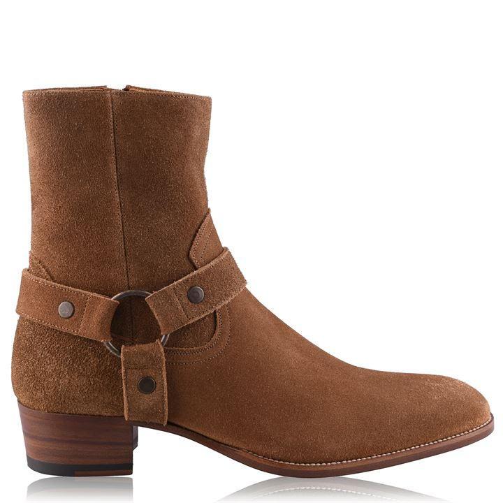 saint laurent wyatt harness suede
