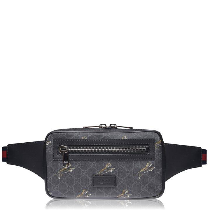 Gucci Supreme Tiger Belt Bag in Black for Men - Lyst
