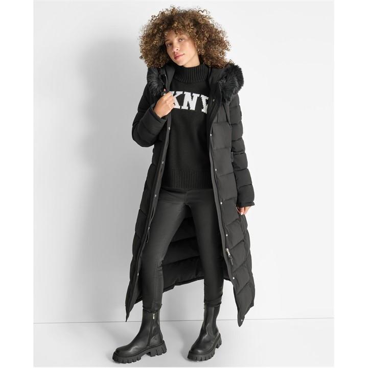 thumbnail image 2 of DKNY Women's Faux Fur Hooded Coat - Soft Winter Outerwear Jacket 2 of 10