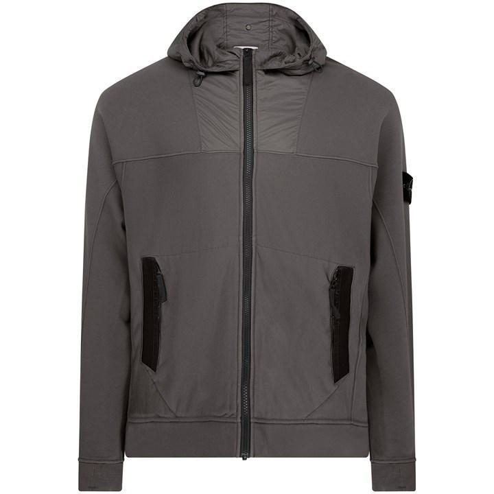 Stone Island Zip Compass Hoodie in Grey for Men Lyst UK