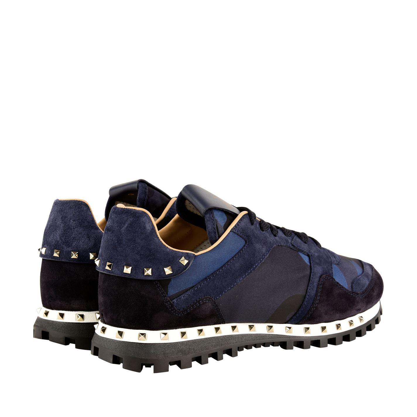 valentino rockstud camouflage trainers black
