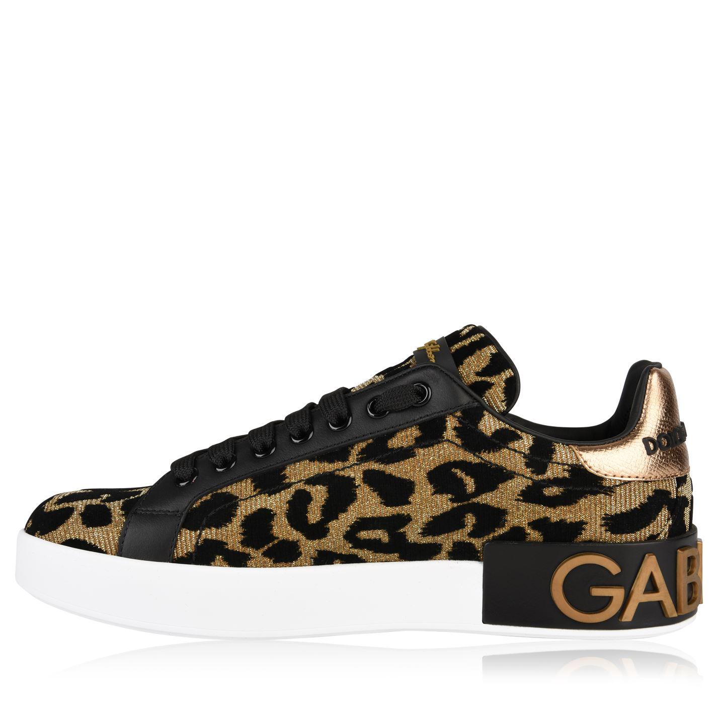 dolce and gabbana leopard trainers