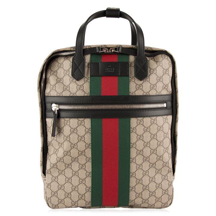 Gucci Canvas Gg Supreme Backpack in Beige (Natural) for Men - Lyst