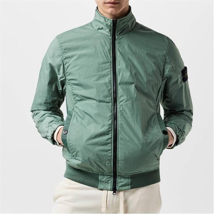 Stone Island Crinkle Reps Bomber Jacket in Green for Men Lyst UK