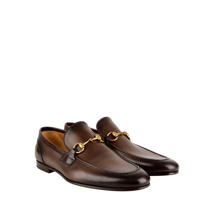 Gucci Leather Jordan Loafers in Brown for Men - Lyst