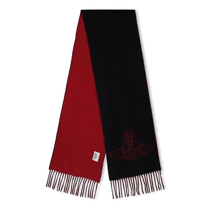ファッション雑貨・小物その他 Vivienne Westwood Double Face Single Orb Scarf Black Double Face Single Orb Scarf in red | Vivienne Westwood®