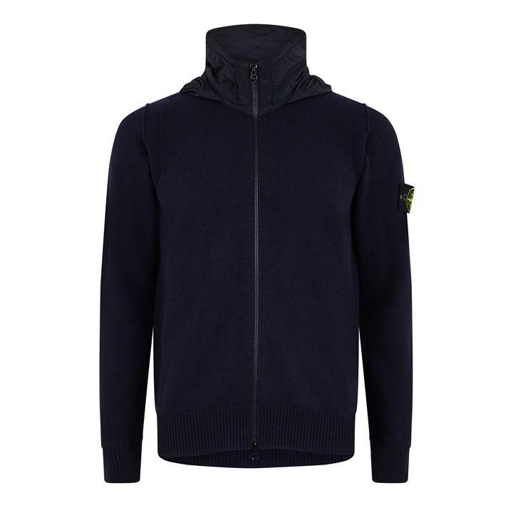 Stone Island Zipped Hooded Cardigan in Blue for Men Lyst UK