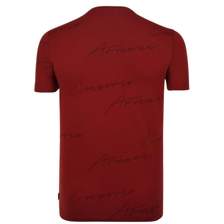 emporio armani script t shirt