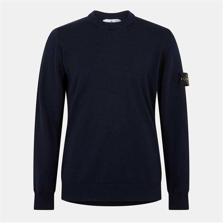 Stone Island Stone Badge Arm Knit Sn54 in Blue for Men Lyst UK