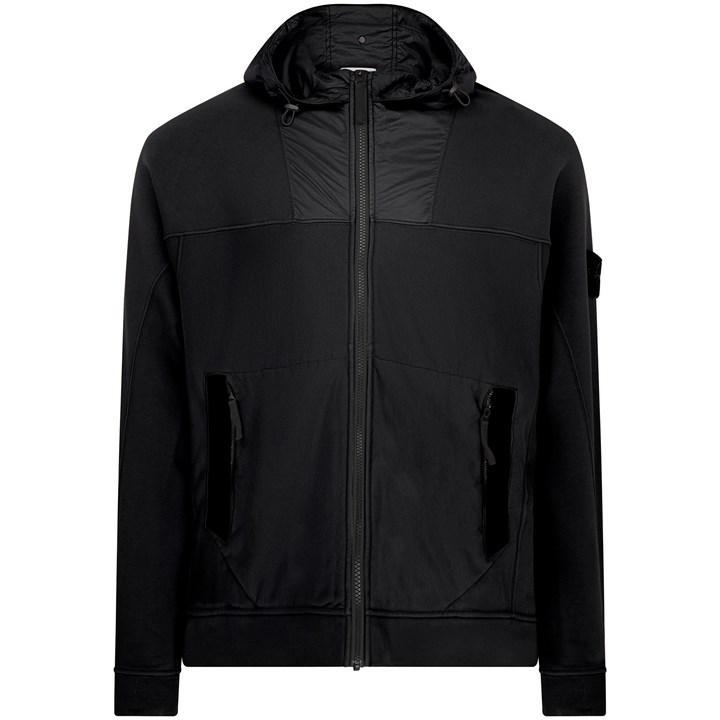 Stone Island Zip Compass Hoodie in Black for Men Lyst UK
