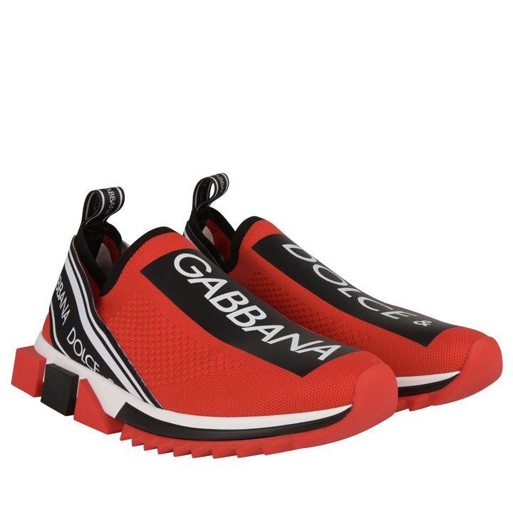 Dolce & Gabbana Sorrento Knitted Trainers in Red for Men - Lyst