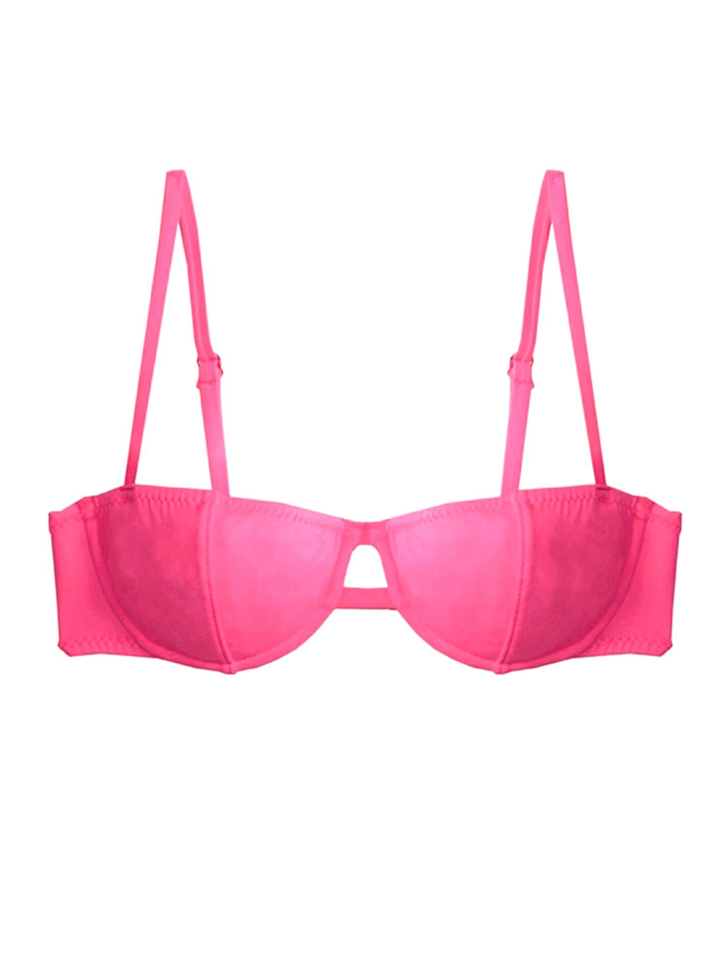 Fleur du Mal Synthetic Balconette Bikini Top in Pink - Lyst