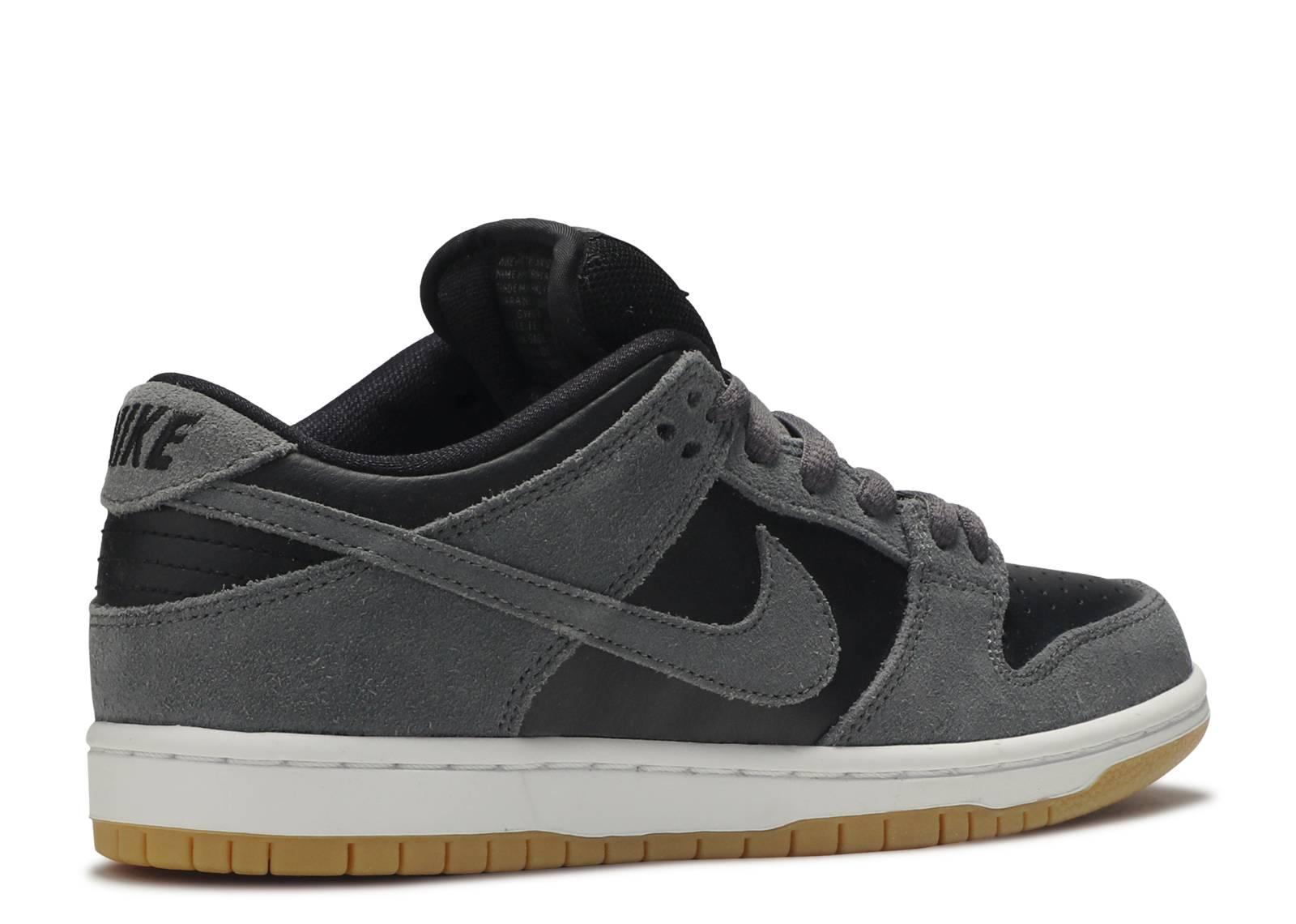 nike sb dunk low dark grey black gum