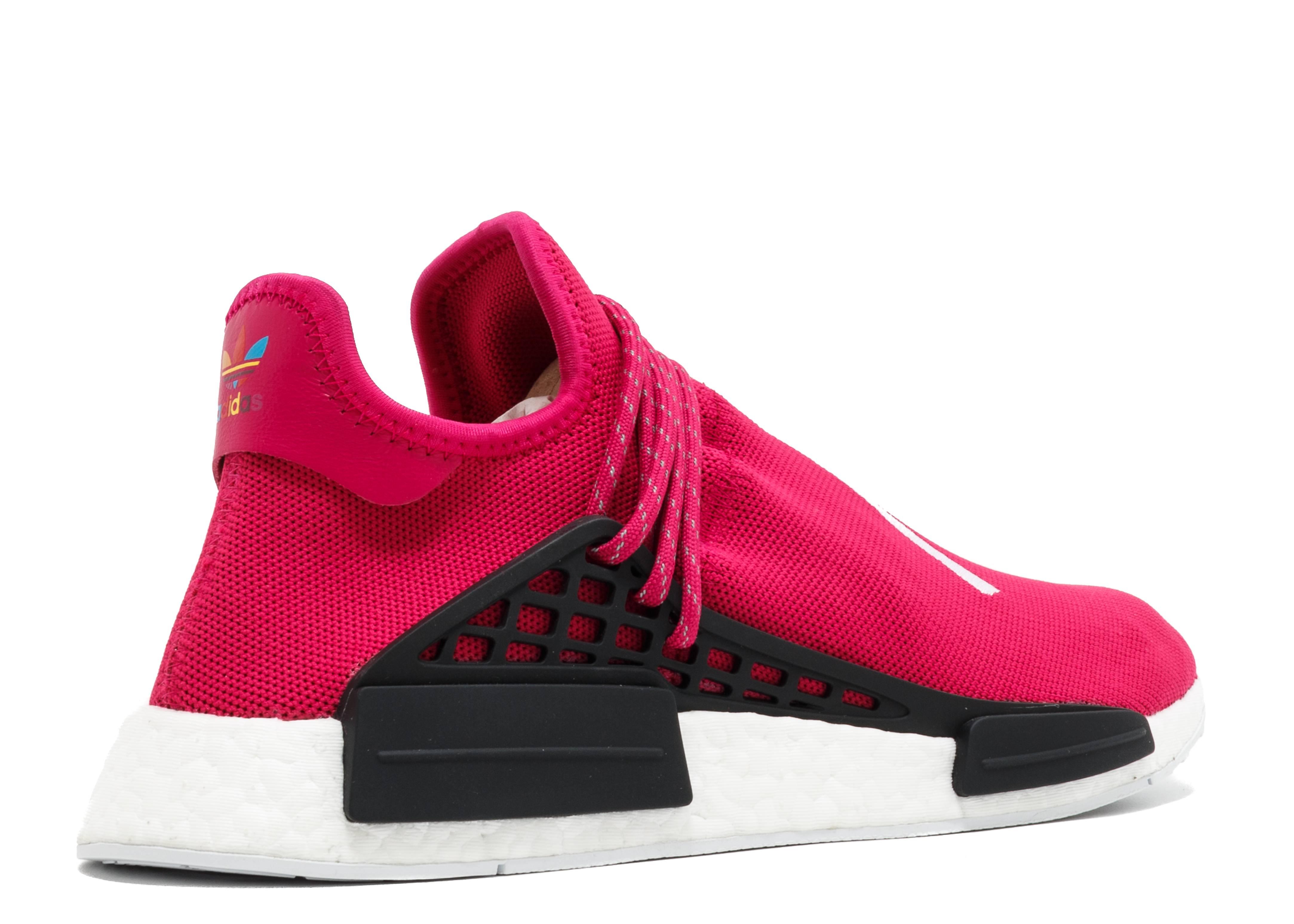 pink human race shoes