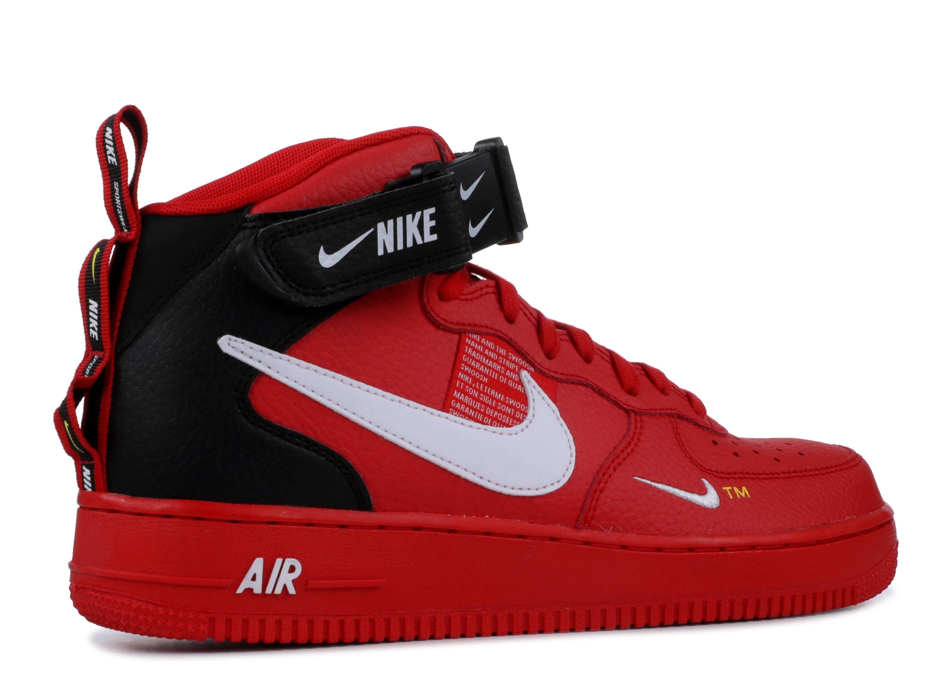 Nike Air Force 1 Mid 07 Lv8 in Red 