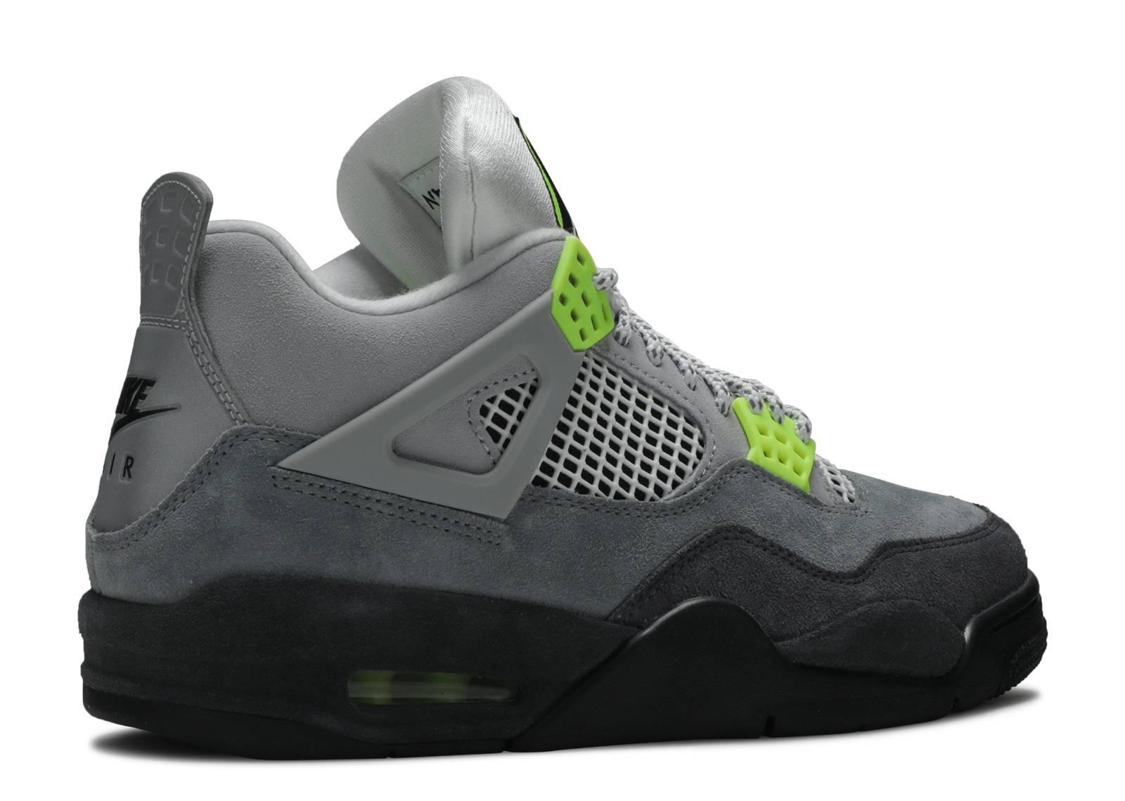 grey and neon nike shoes