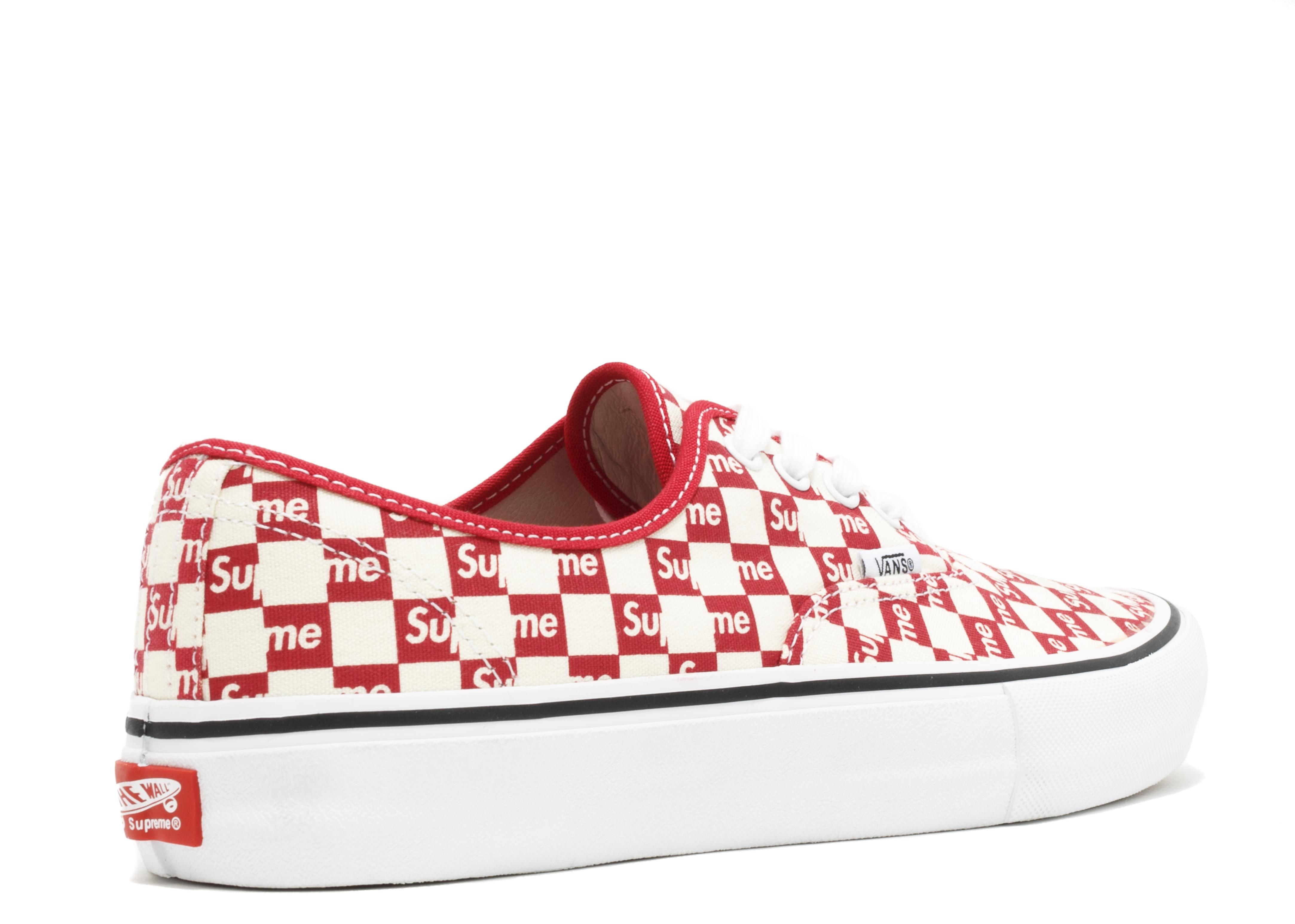 supreme vans red checkered