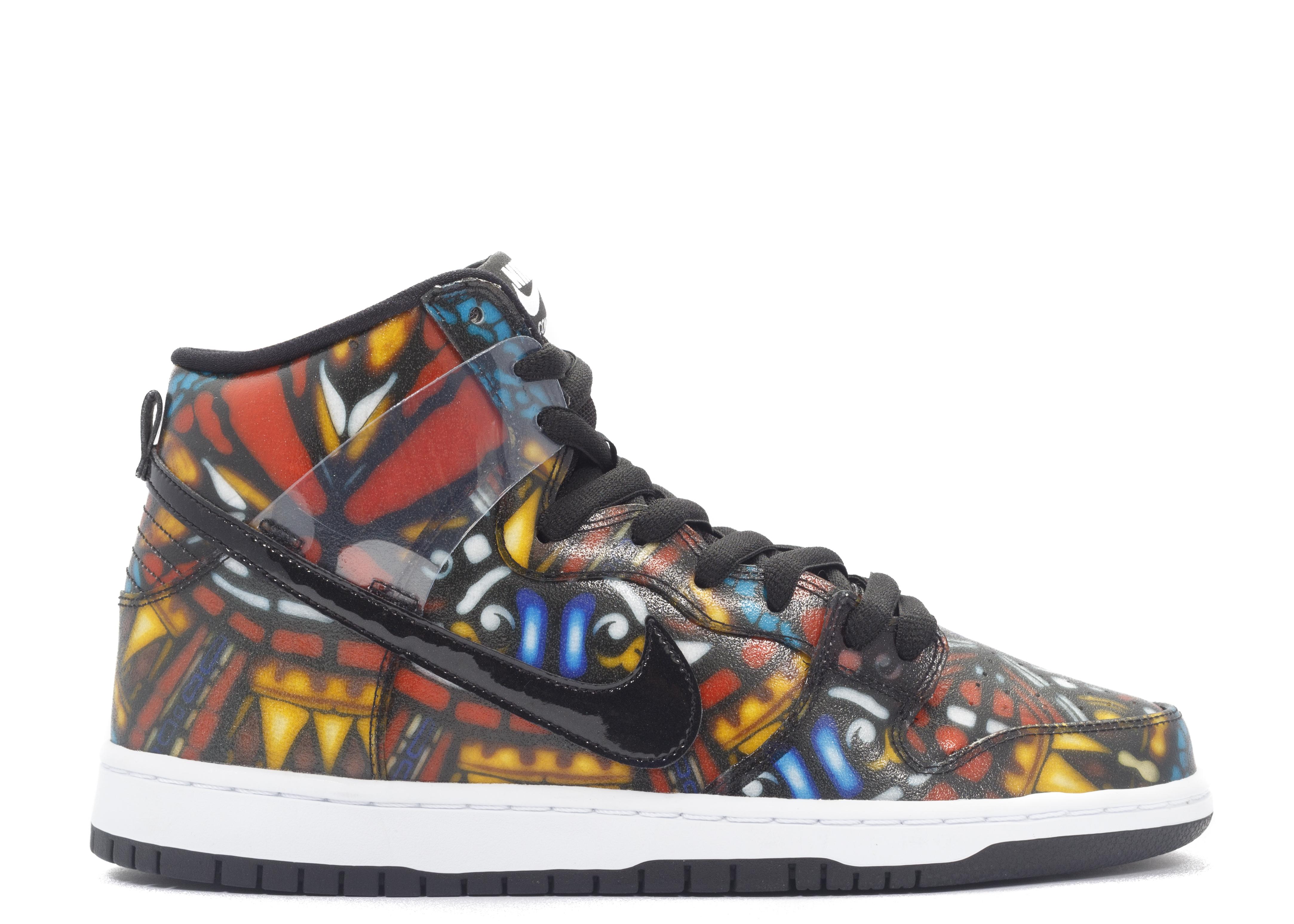 Nike Leather Dunk Hi Pro Sb 'concepts Stained Glass' Shoes Size 11 in