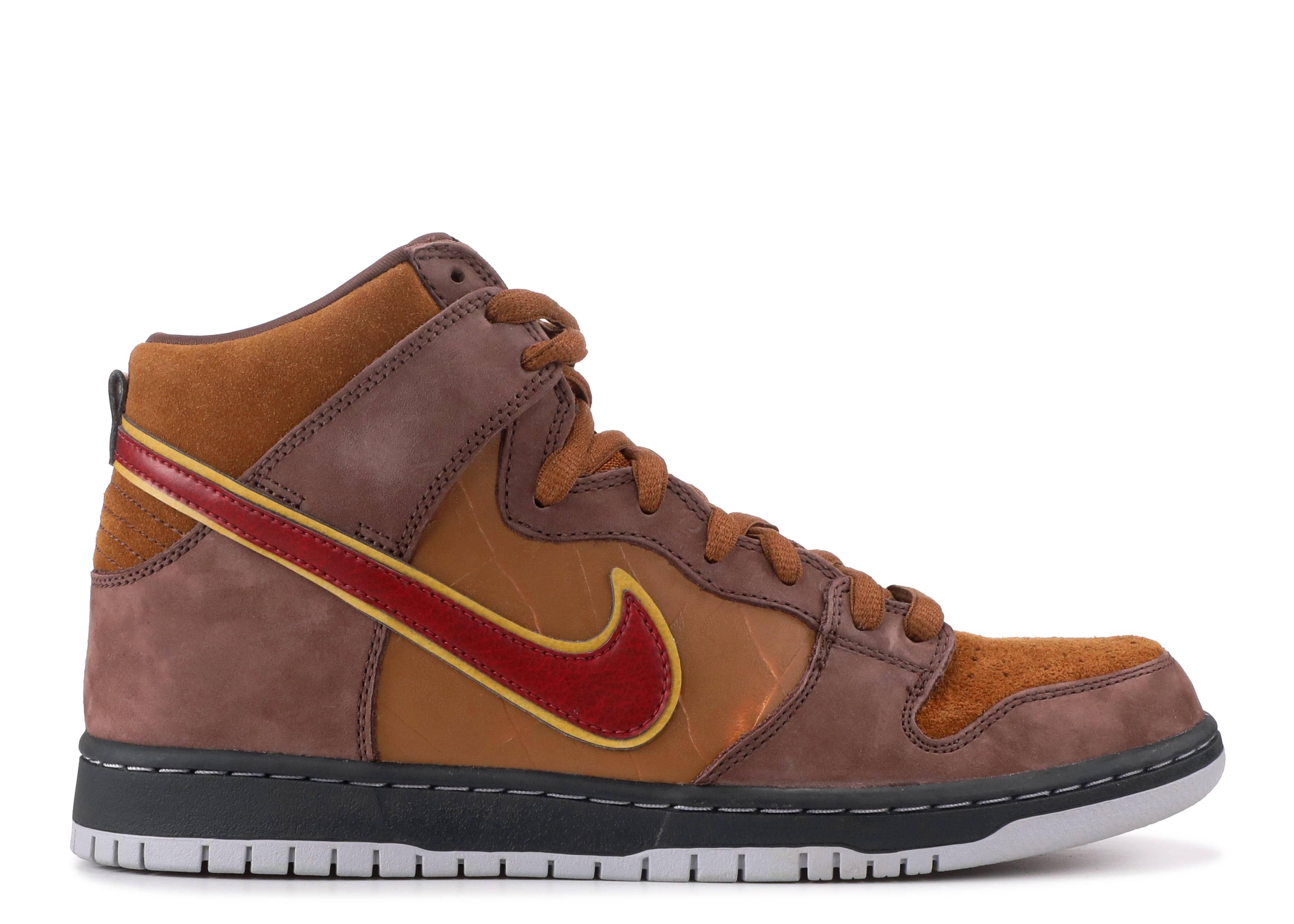 brown leather nike dunks