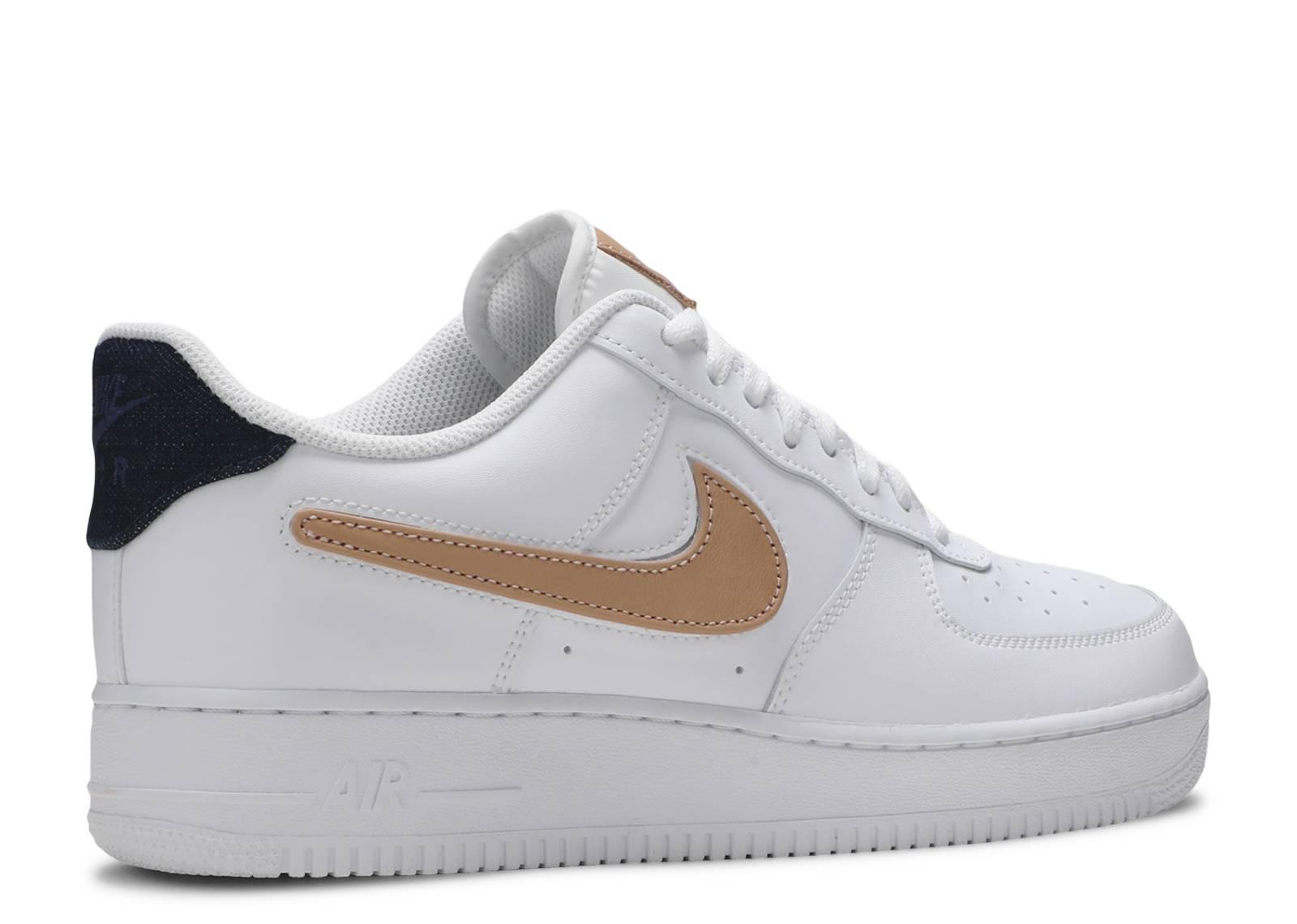 nike air force 1 low removable swoosh pack white vachetta tan