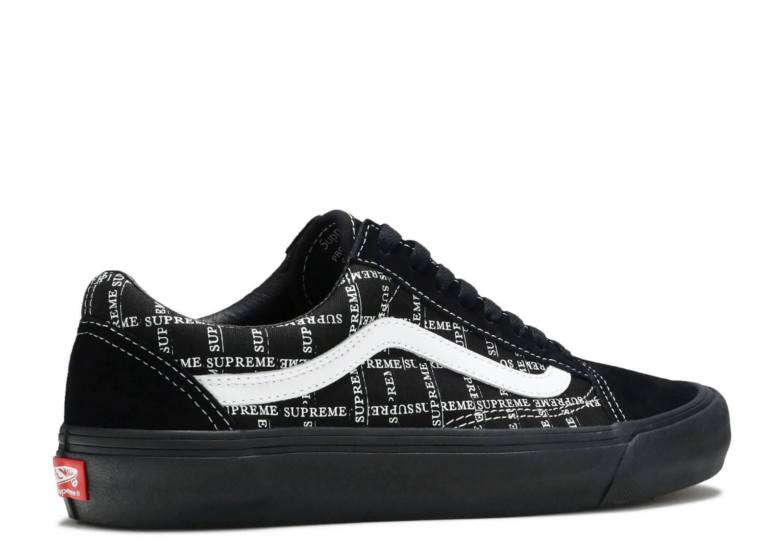 black supreme vans